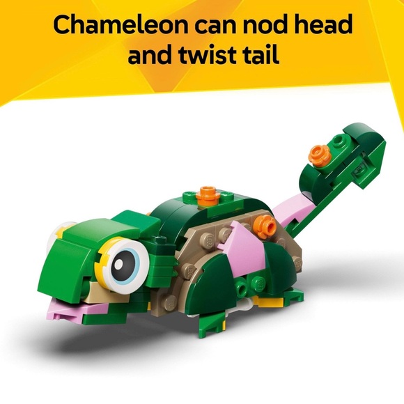 LEGO 3 in 1 Turtle with a Water Lily Flower, Chameleon, Frog NWT - Picture 5 of 6